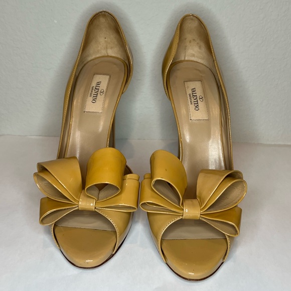 Authentic Valentino D’Orsay Bow Pump, Heel, Nude, Size 39.5 - Picture 5 of 8